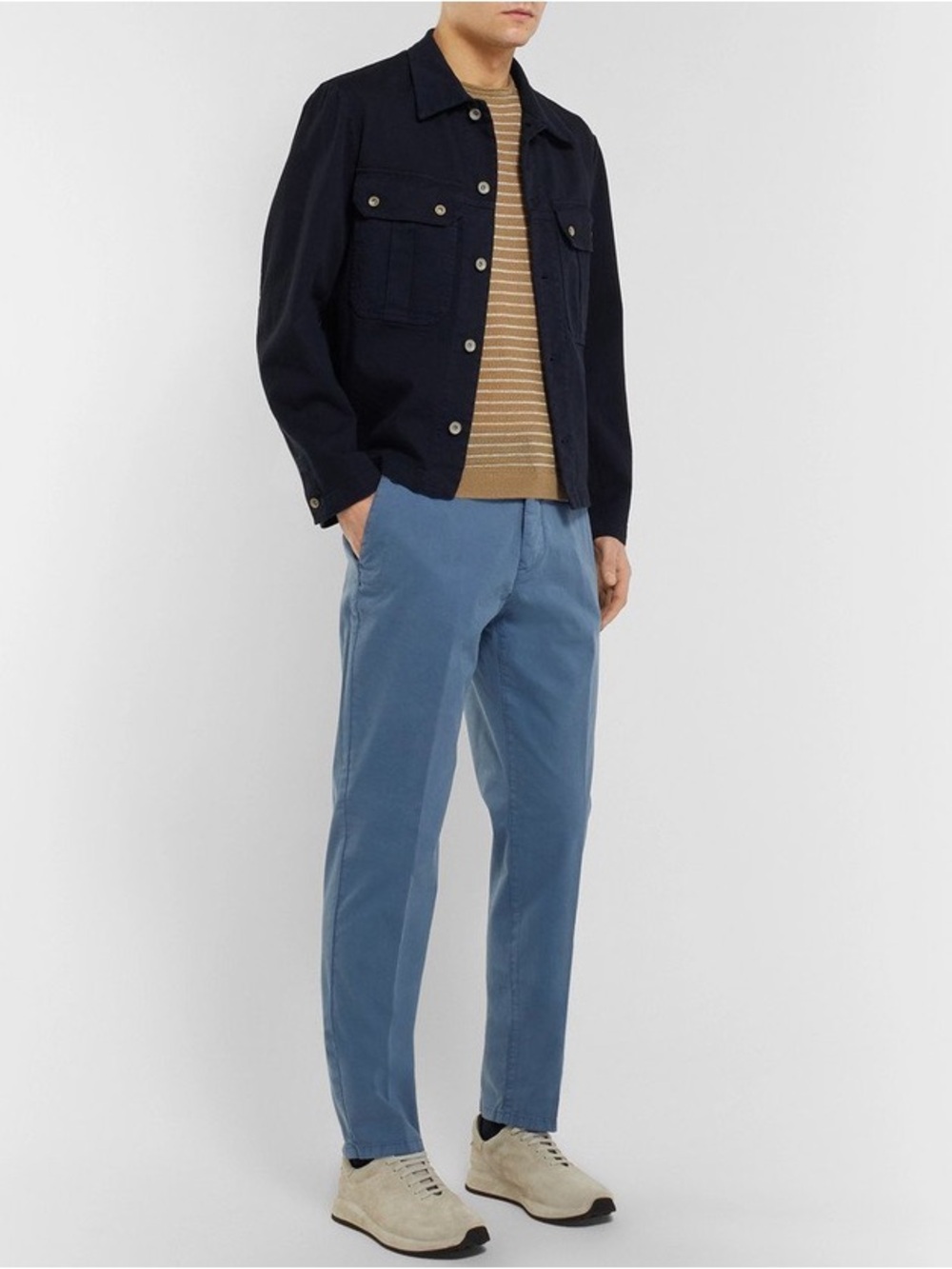 Altea Steel Blue Cotton Chinos